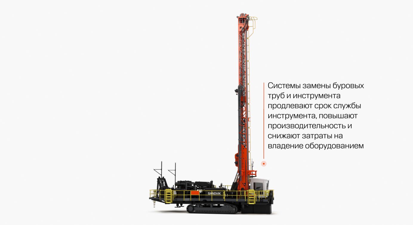 Станок Sandvik D55SP, для вращательного и пневмоударного бурения взрывных  скважин на мягких и крепких породах