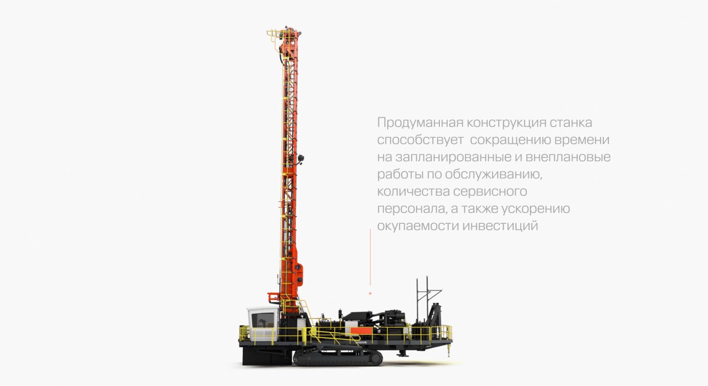 Станок Sandvik D55SP, для вращательного и пневмоударного бурения взрывных  скважин на мягких и крепких породах