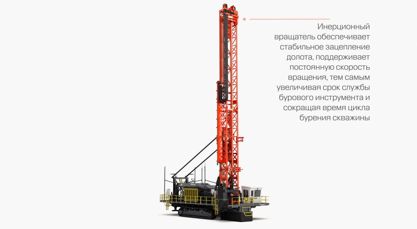 Буровой станок Sandvik DR416i для вращательного бурения взрывных скважин в  твердых меднорудных и железорудных породах